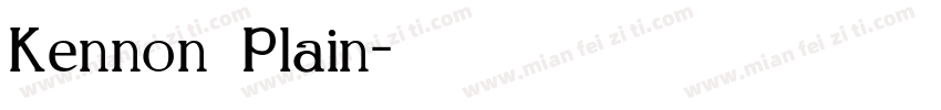 Kennon Plain字体转换